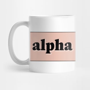 A Xi D Simple Peach Text Mug